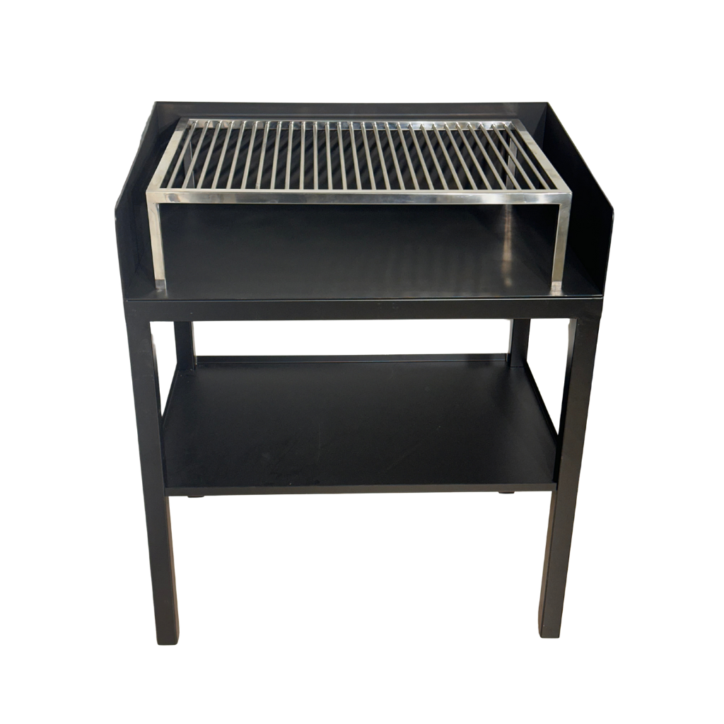 Parrilla Pilar: Base 80x55cm + Parrilla de hierro 50x50cm + Leñero