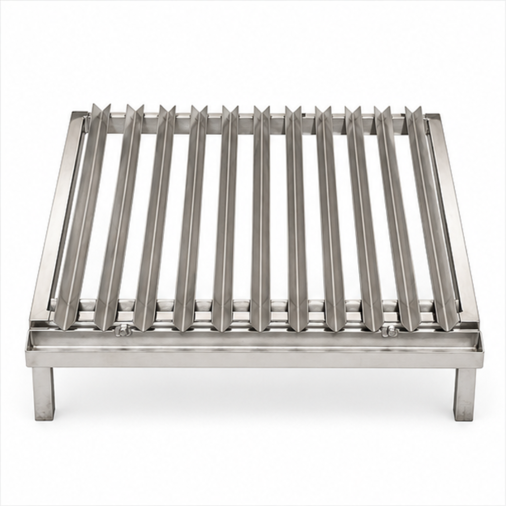 Parrilla Argentina Acero Inoxidable con grasera Modular Varilla V