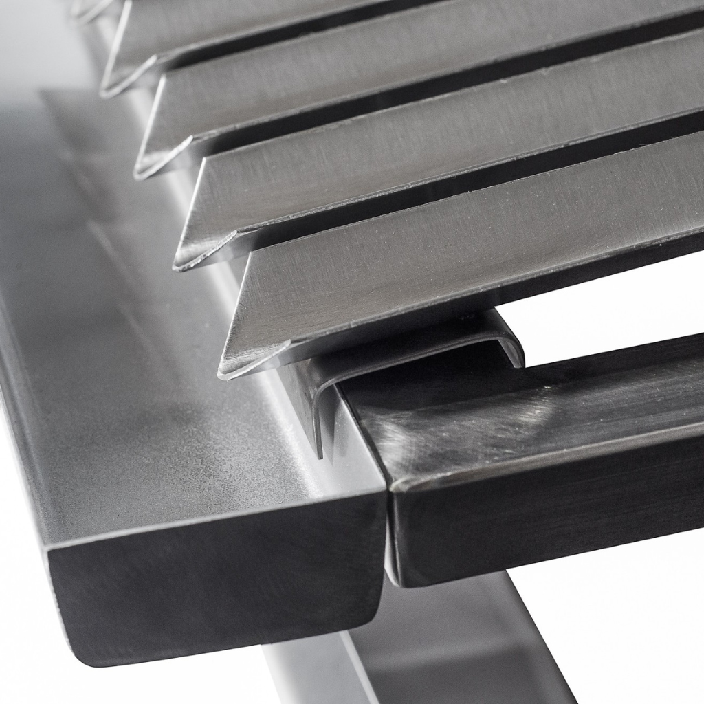 Parrilla Argentina Acero Inoxidable con grasera Modular Varilla V