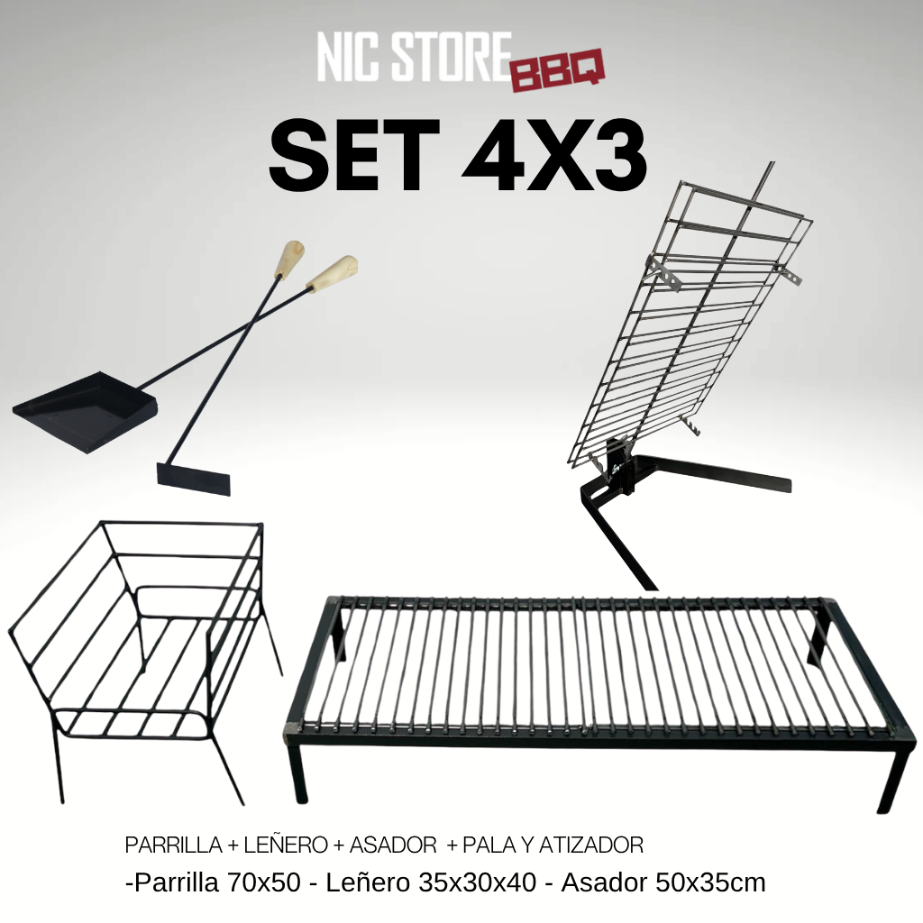 KIT PARRILLERO 4X3