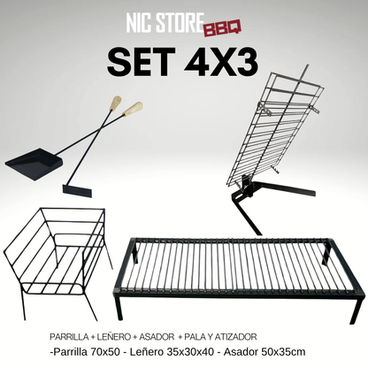 KIT PARRILLERO 4X3