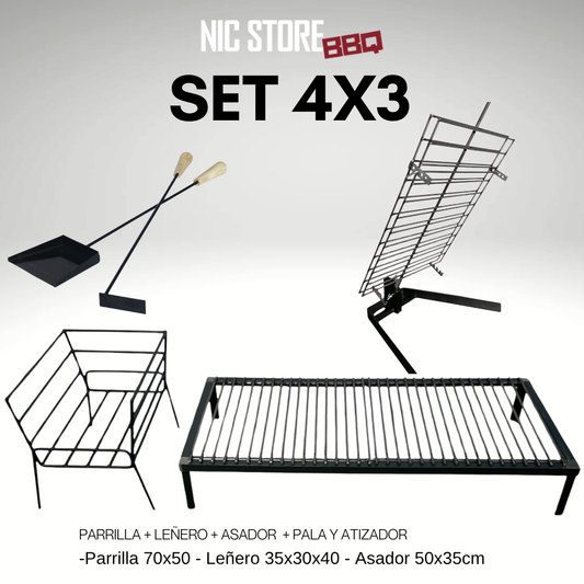KIT PARRILLERO 4X3
