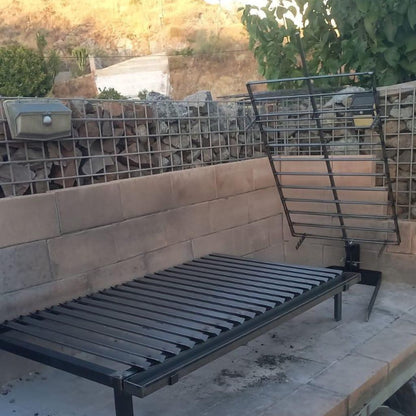 Asador Estaca Libro Hierro Emparrillado de 2 tamaños con Base
