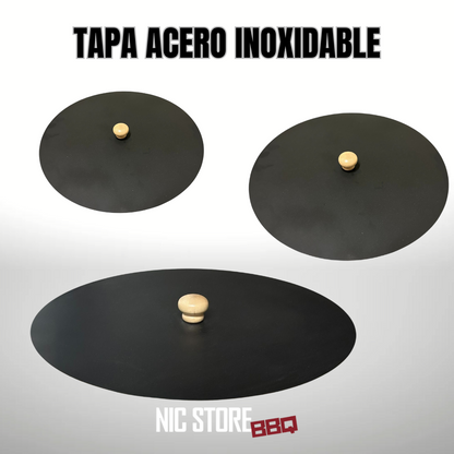 Tapa de Acero Inoxidable para Discos Paelleras Ollas Cacerolas Sartenes