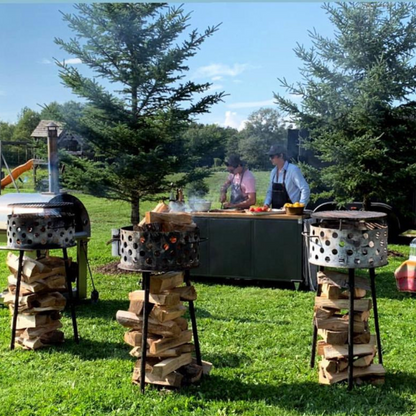 Barbacoa Fogonero Francis 460 Parrilla leña y carbon Portatil Desmontable Paellero Brasero Artesanal Diseño Argentino Nic Store Bbq