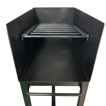 Brasero / Leñero Individual de pie con ruedas