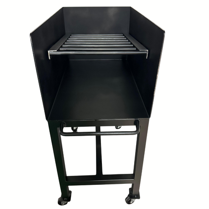 Brasero / Leñero Individual de pie con ruedas
