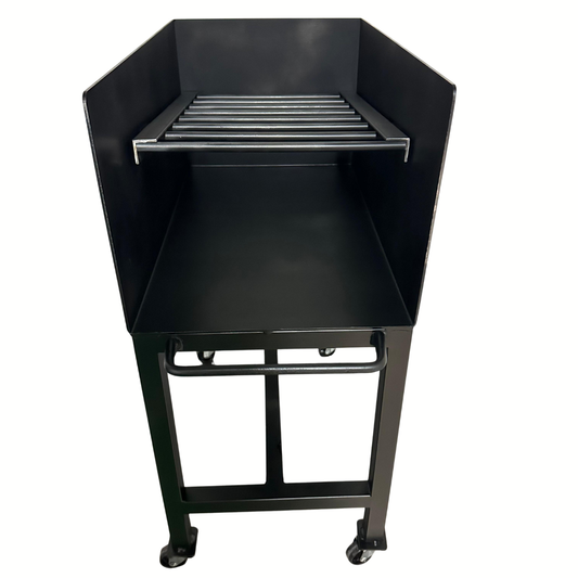 Brasero / Leñero Individual de pie con ruedas