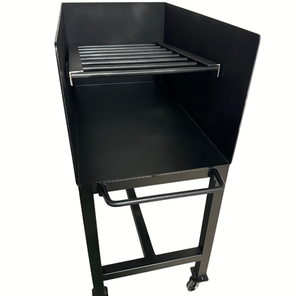 Brasero / Leñero Individual de pie con ruedas
