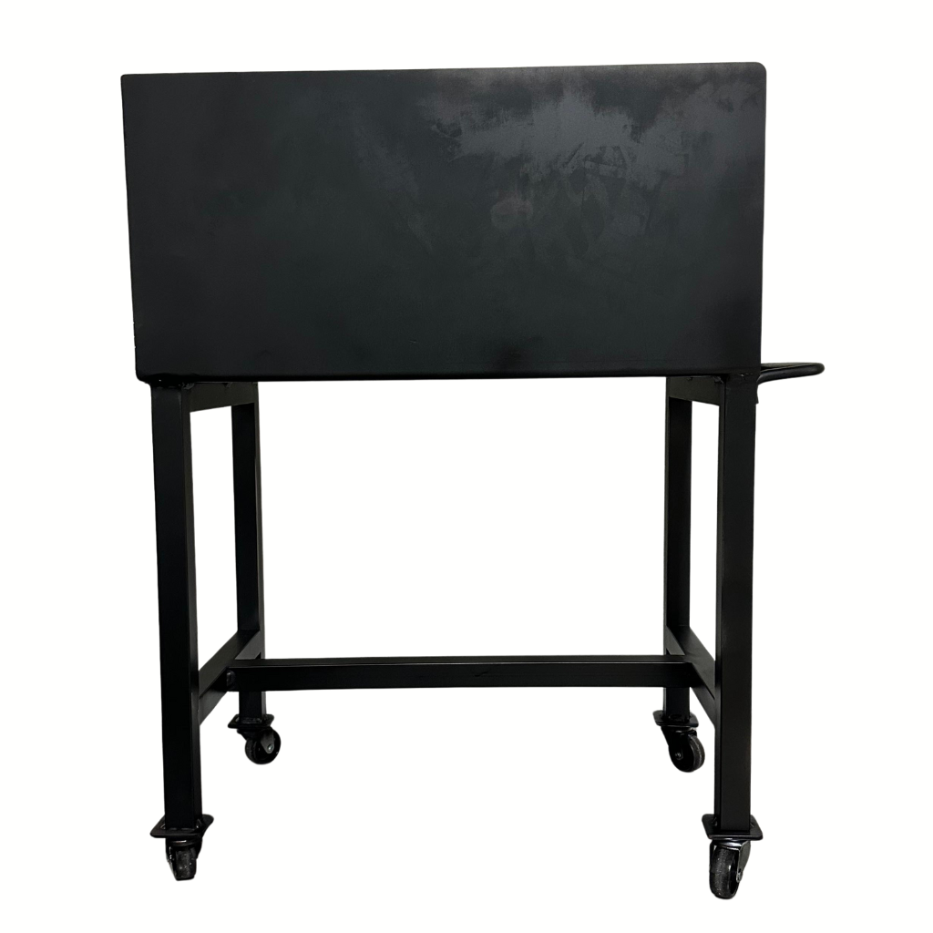 Brasero / Leñero Individual de pie con ruedas