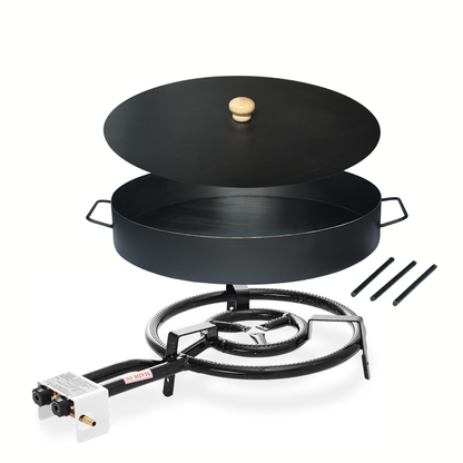 Kit Disco de Arado con Tapa + Quemador Paellero 2 y 3 Fuegos - Varios Tamaños