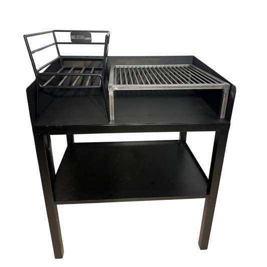Parrilla Pilar: Base 80x55cm + Parrilla de hierro 50x50cm + Leñero