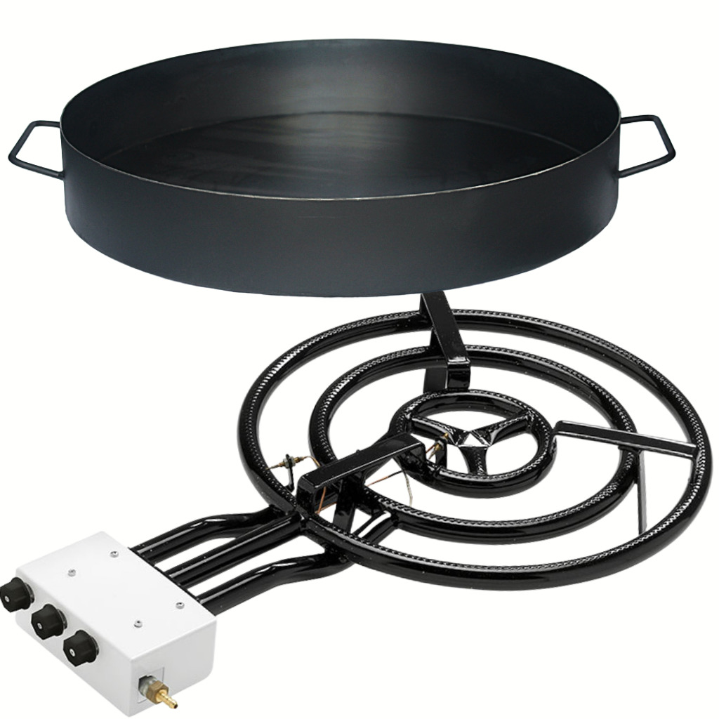 Kit Disco de Arado con Tapa + Quemador Paellero 2 y 3 Fuegos - Varios Tamaños