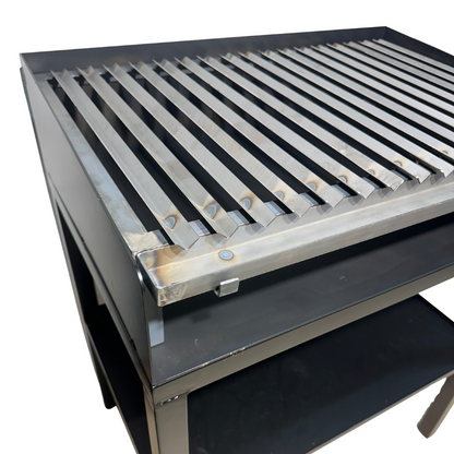 Parrilla Pilar: Base 80x55cm + Parrilla de acero inoxidable 304 de 70x50cm