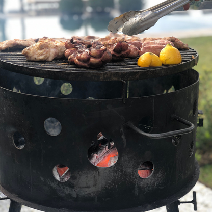 Barbacoa Fogonero Francis 460 Parrilla leña y carbon Portatil Desmontable Paellero Brasero Artesanal Diseño Argentino Nic Store Bbq