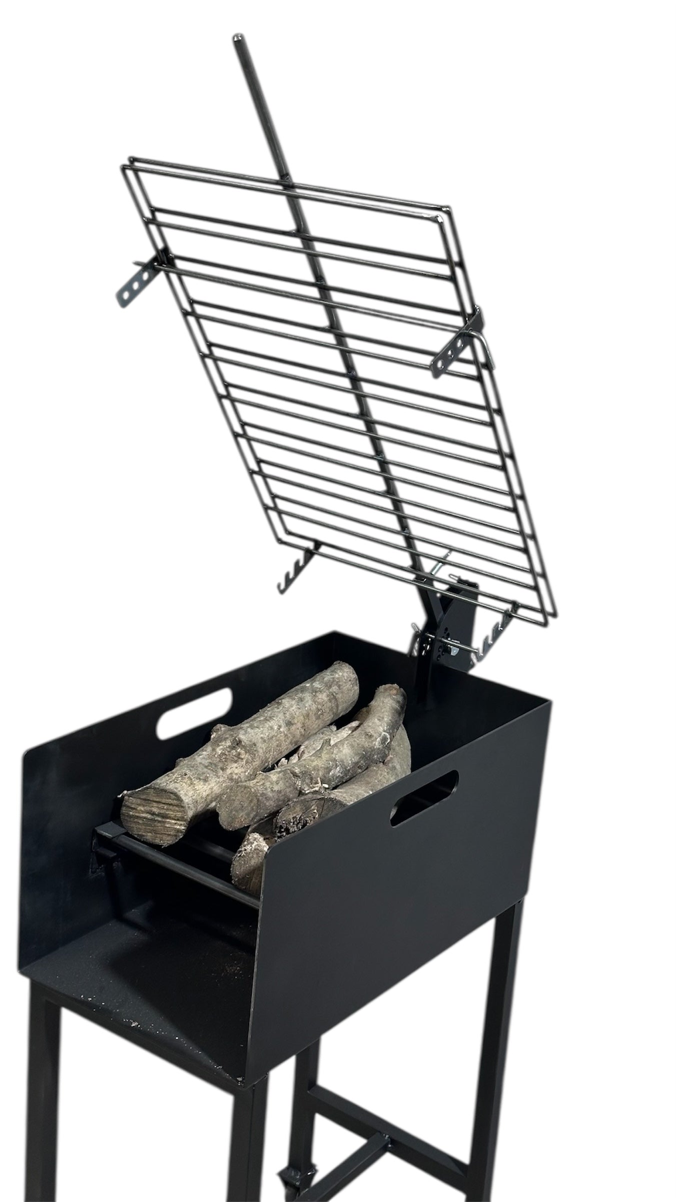 Brasero/Leñero Individual con ruedas