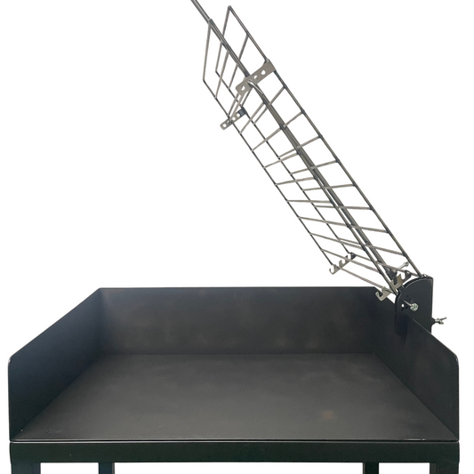 Parrilla Pilar: Base 80x55cm + Parrilla de hierro 50x50cm + Leñero + Asador COMPLETO