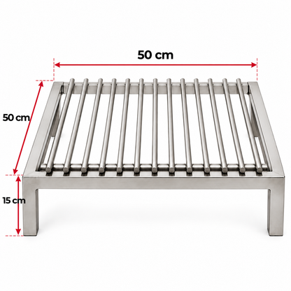 Parrilla Argentina Acero Inoxidable Modular Varilla Redonda