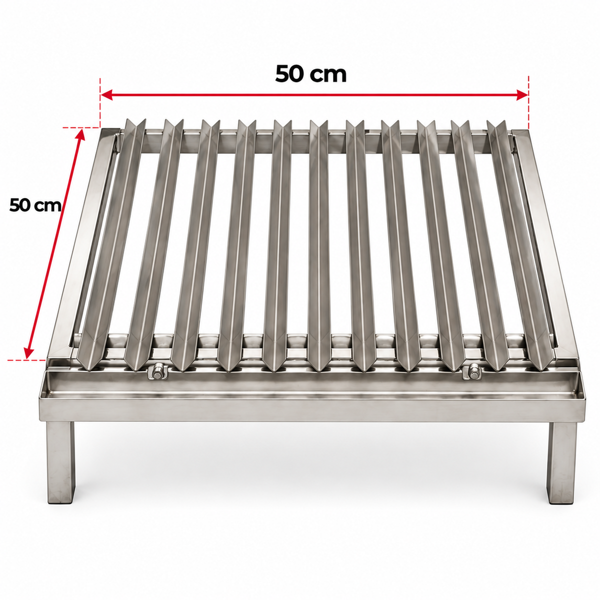 Parrilla Argentina Acero Inoxidable con grasera Modular Varilla V