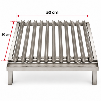 Parrilla Argentina Acero Inoxidable con grasera Modular Varilla V
