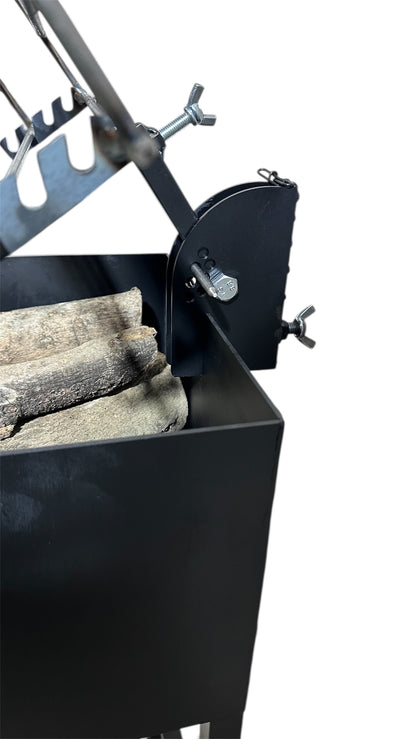 Brasero/Leñero Individual con ruedas