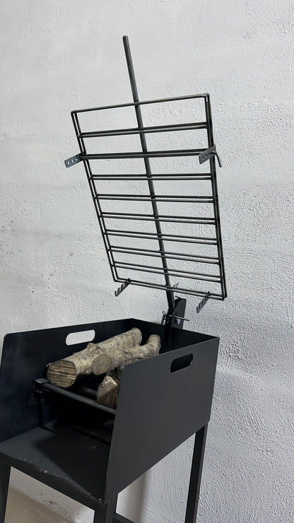 Brasero/Leñero Individual con ruedas