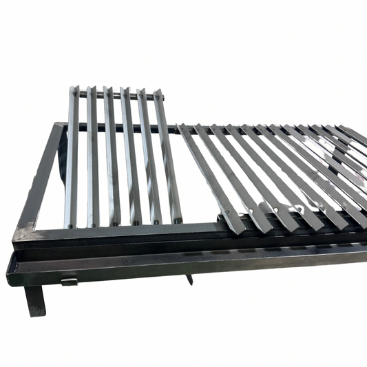 Parrilla Argentina para barbacoa con grasera Modular Varilla V de Acero al Carbono