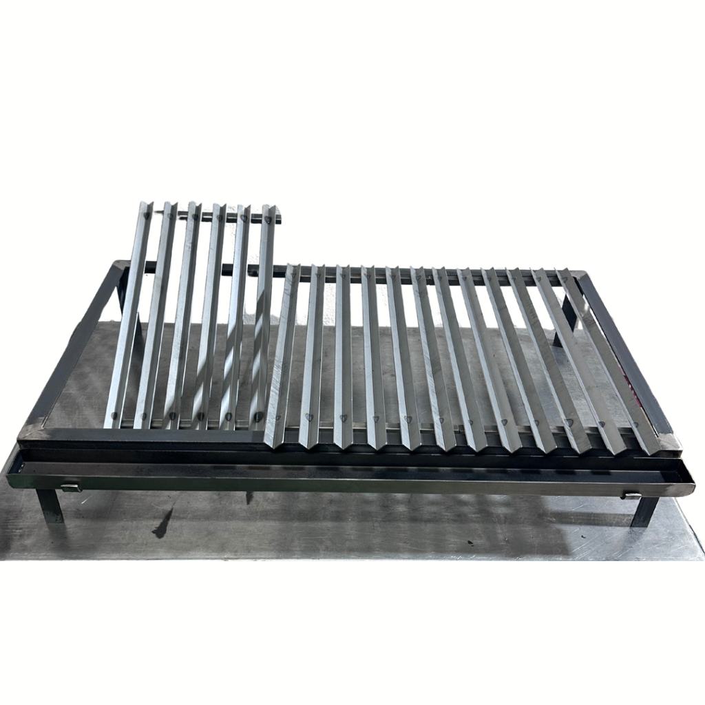 Parrilla Argentina para Barbacoa Acero al Carbono con grasera Modular Varilla V
