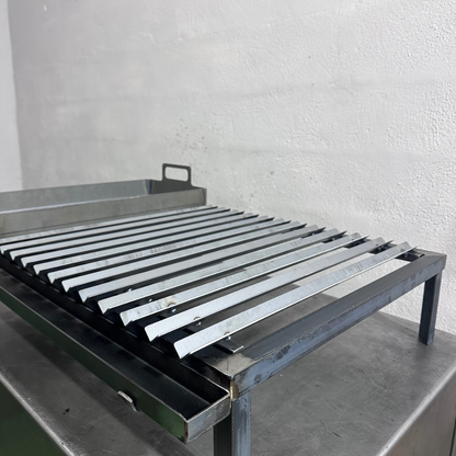 Parrilla Argentina para Barbacoa Acero al Carbono con grasera Modular Varilla V