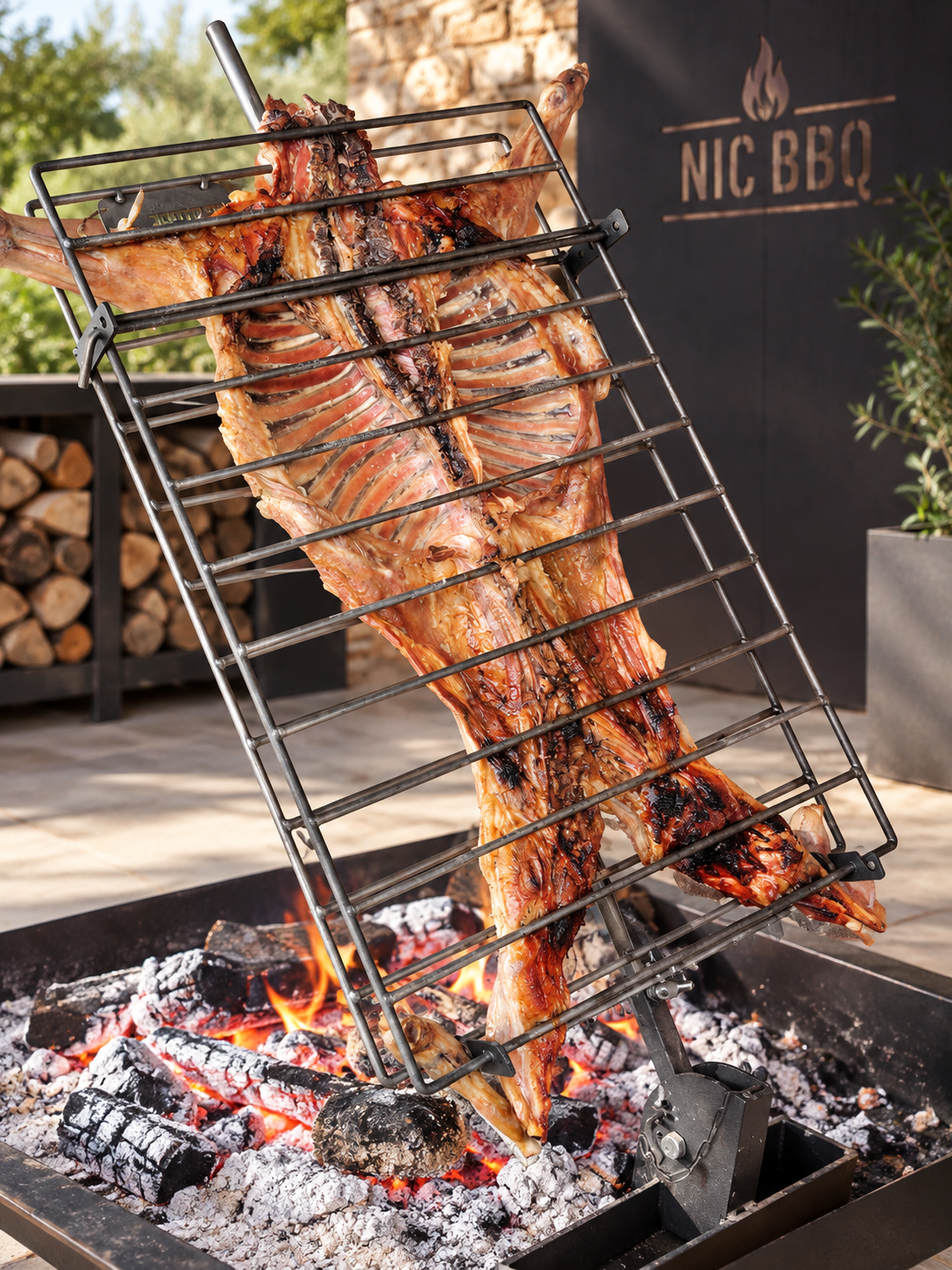 Asador Libro Premium Estaca de Acero Inoxidable
