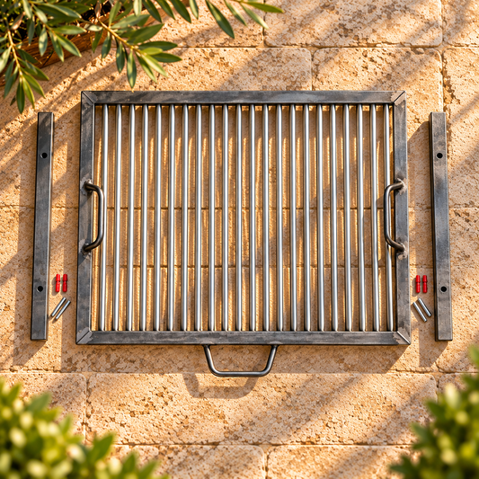 Parrilla con Guias para Barbacoa de Obra Varilla de 8 mm de espesor Super resistente