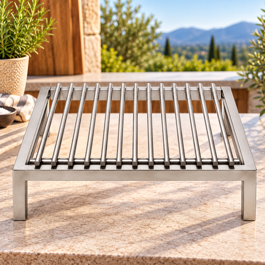 Parrilla Argentina Acero Inoxidable Modular Varilla Redonda