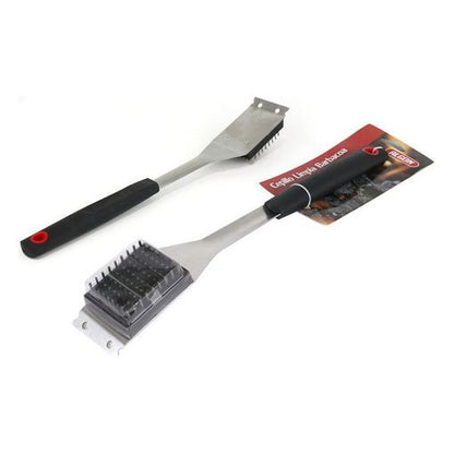 Kit de Cepillo de Limpieza para Barbacoas + Pinza para servir Negra