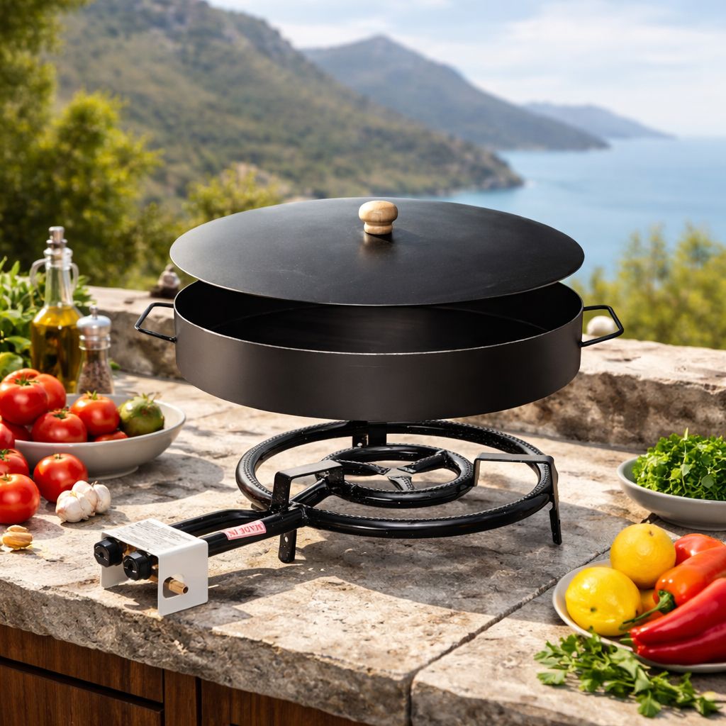 Kit Disco de Arado con Tapa + Quemador Paellero 2 y 3 Fuegos - Varios Tamaños