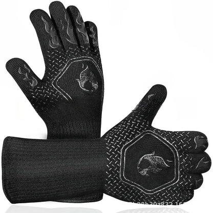 Guantes Barbacoa BBQ Resistentes al Calor hasta 800℃ para Horno /Cocina / Barbacoa