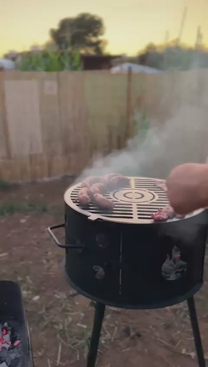 Barbacoa Fogonero Francis 460 Parrilla leña y carbon Portatil Desmontable Paellero Brasero Artesanal Diseño Argentino Nic Store Bbq