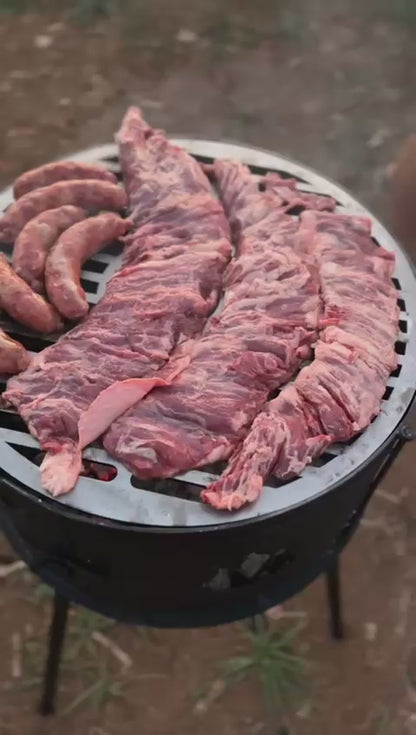 Barbacoa Fogonero Francis 460 Parrilla leña y carbon Portatil Desmontable Paellero Brasero Artesanal Diseño Argentino Nic Store Bbq